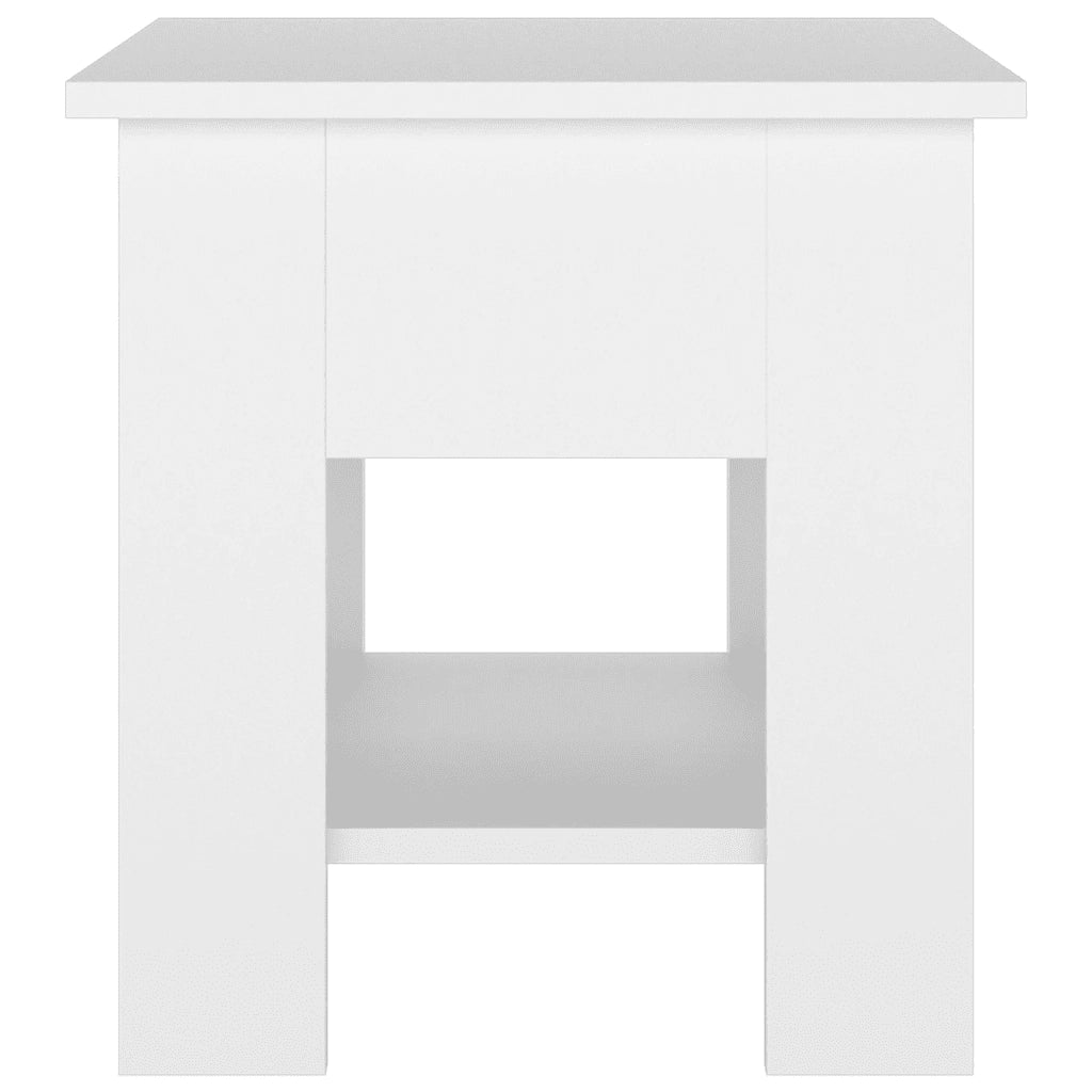 Tavolino da Salotto Bianco 40x40x42 cm in Legno Multistrato 810271