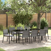 Set da Pranzo per Giardino 9 pcs Grigio 3379246