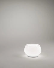 Lumetto LED serie 10S48534, Vetro Concavo Bianco Lucido e Struttura Bianco Opaco, 12W 3000K, Design Minimalista ed Elegante - Perenz