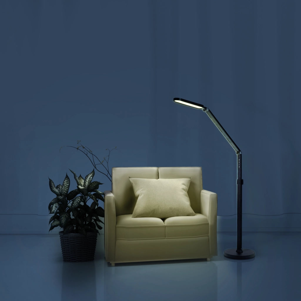 Lampada terra/scrivania LED dimmer 3000-6000K nera Ferrera