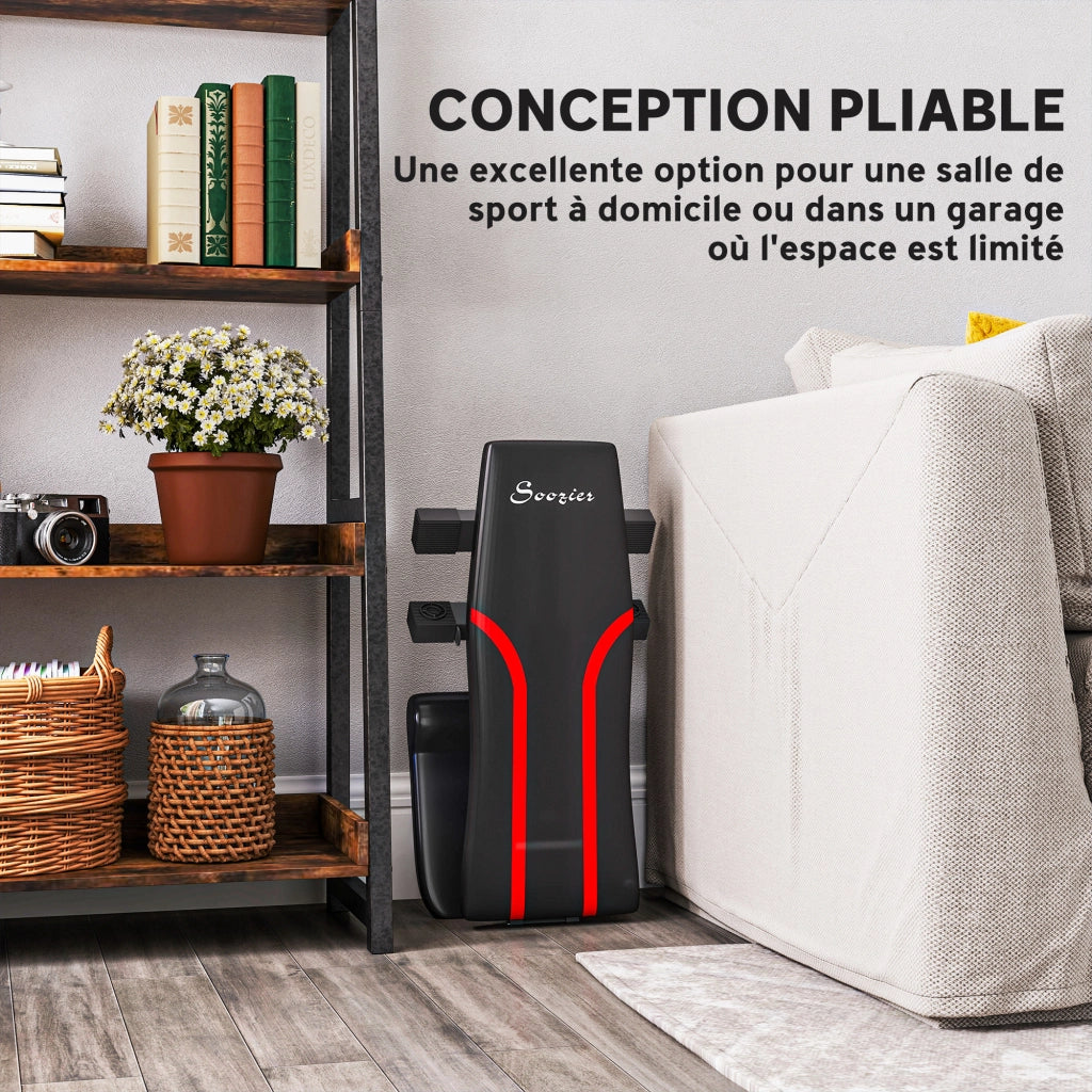 Panca Fitness Pieghevole Regolabile ¨C Xylo ¨C 82x35x42,5-107cm Acciaio Nero
