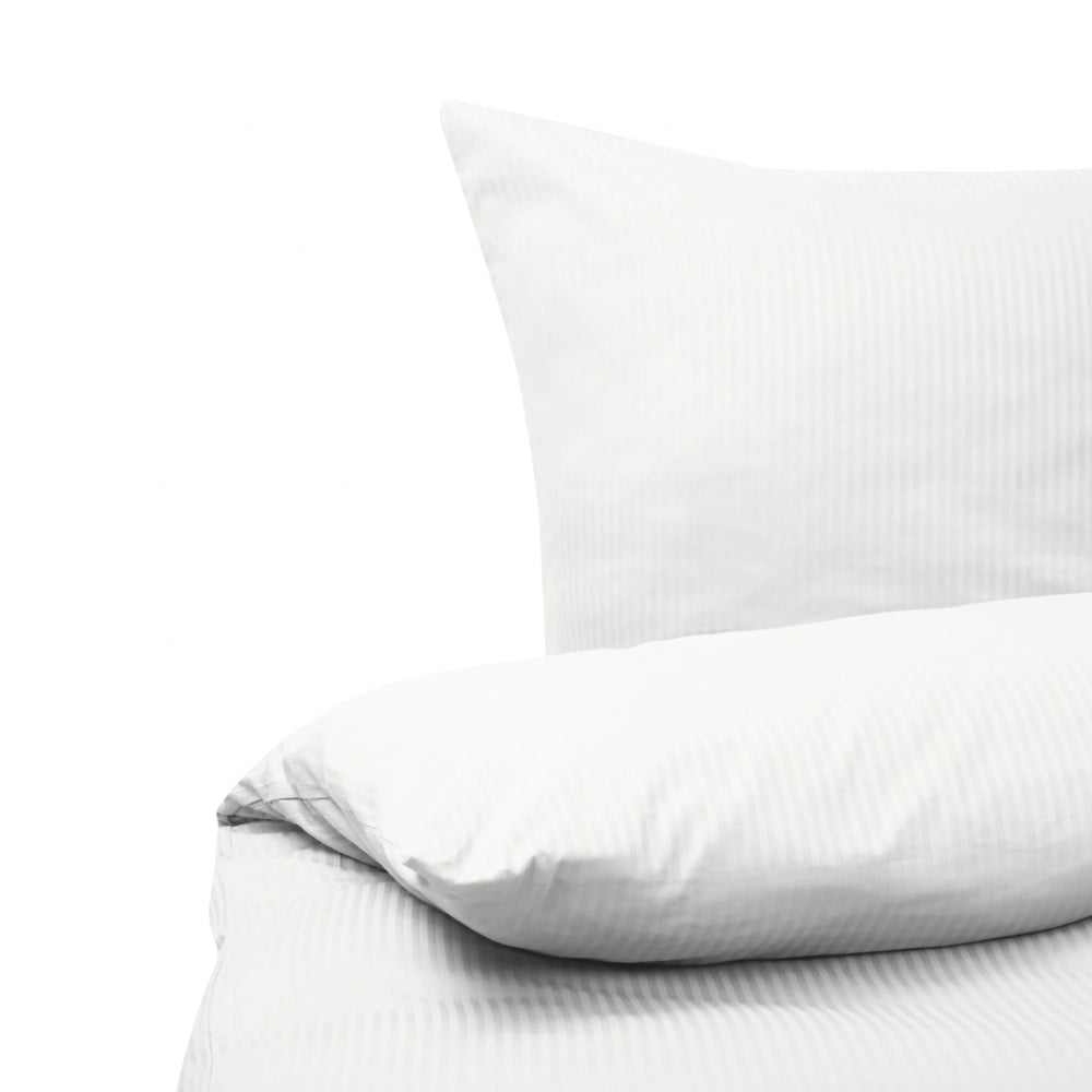 Set di biancheria da letto 155 x 200 cm in cotone a tinta unita bianco camera da letto stile classico