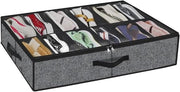 Organizzatore per scarpe con illuminazione per 12 pair di scarpe, adatto per sotto il letto con finestra trasparente