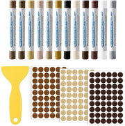 Set di pennelli di riparazione 12 pezzi - set di riparazione di mobili - adesivi per riparazione di armadi - riempimento di pavimenti in legno - sigillatura autoadesiva - colore misto - set di riparazione di mobili