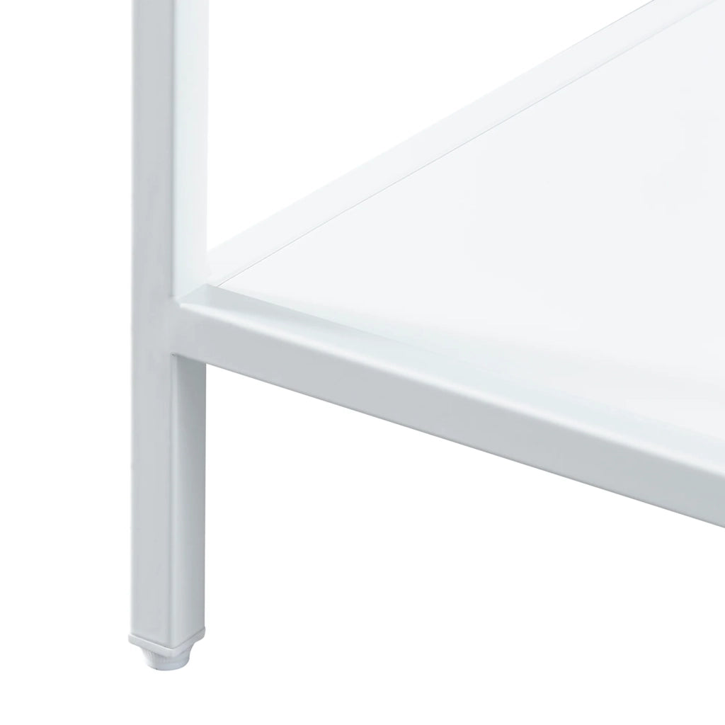 Mensola autoportante in acciaio 80 x 35 x 35 cm bianco 03_0006953