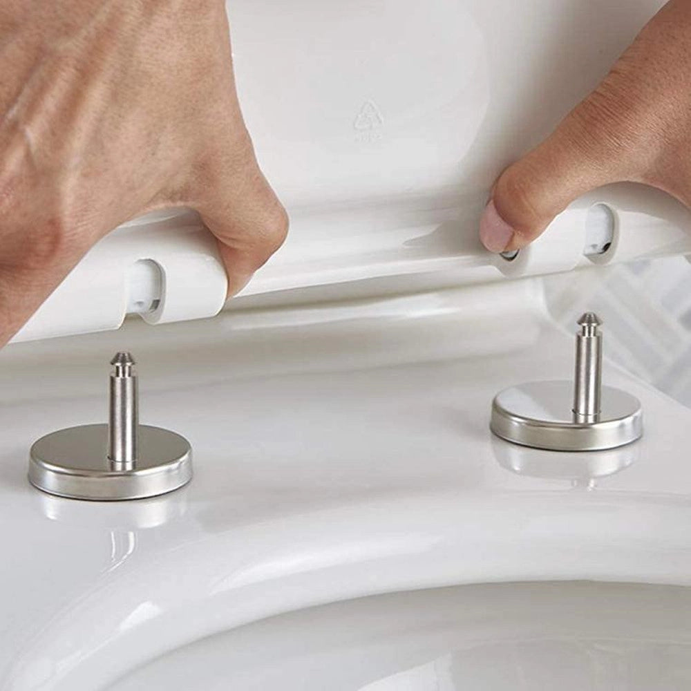Trade Shop - Cerniere Per Wc Supporti Copriwater Universali Con Chiusura Soft Ammortizzata 79573 -