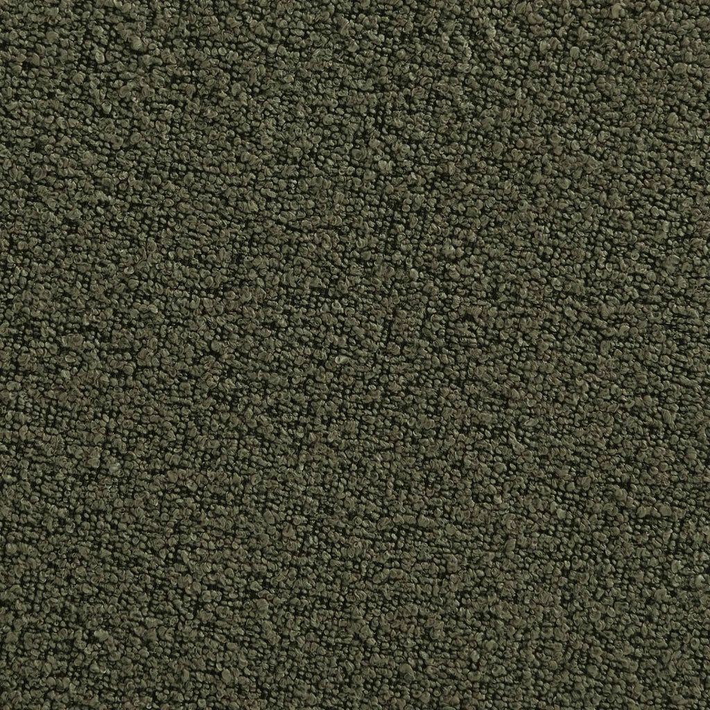 Poggiapiedi per poltrona nova in bouclé testurizzato, verde kaki