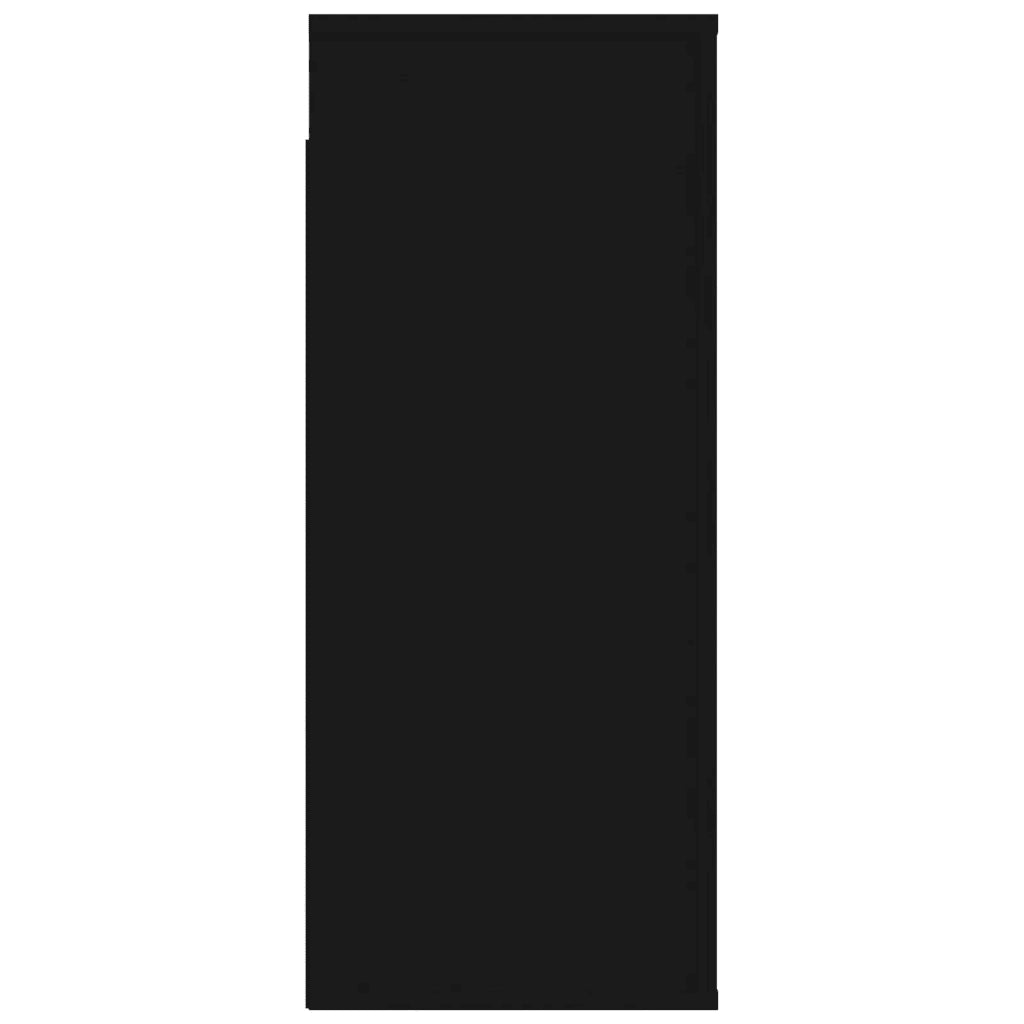 Mobile a Parete Nero 80x33x80 cm in Legno Multistrato 816593