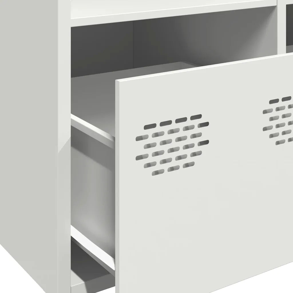 Credenza Bianca 68x39x103,5 cm in Acciaio