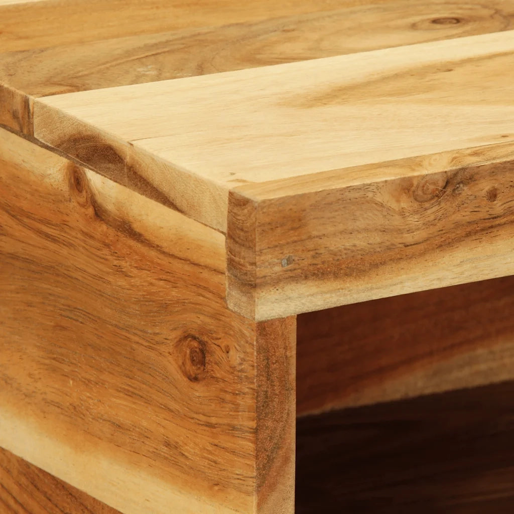 Mobile TV a Parete | Armadietto TV | Mobile Porta TV 60x30x19 cm in Legno Massello di Acacia