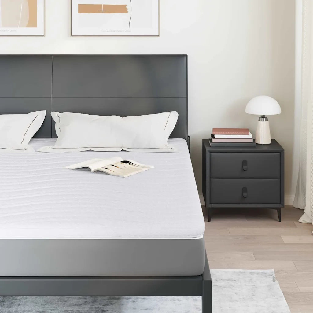 Topper per materasso Bianco 200 x 200 cm Tessuto a maglia CFW5730657