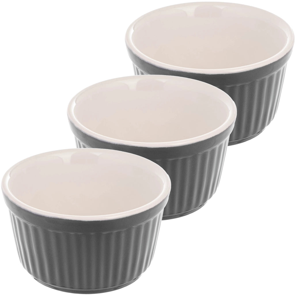 KADAX Set di 3 ciotole da forno per zuppiere, resistenti al forno, diametro 9 cm, capacità 150 ml.