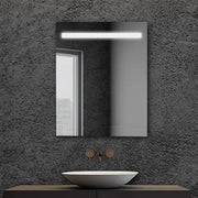 Specchio bagno 50x70 cm con fascia LED superiore bianco naturale