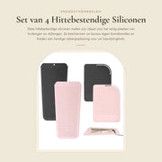 Set di 4 Mattonelle in Silicone Resistenti al Calore per Stile Capelli