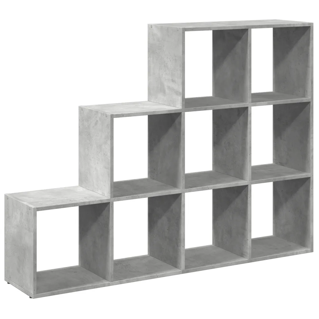 Libreria 4 Ripiani Grigio Cemento 137,5x29x103,5 cm Truciolato 857979