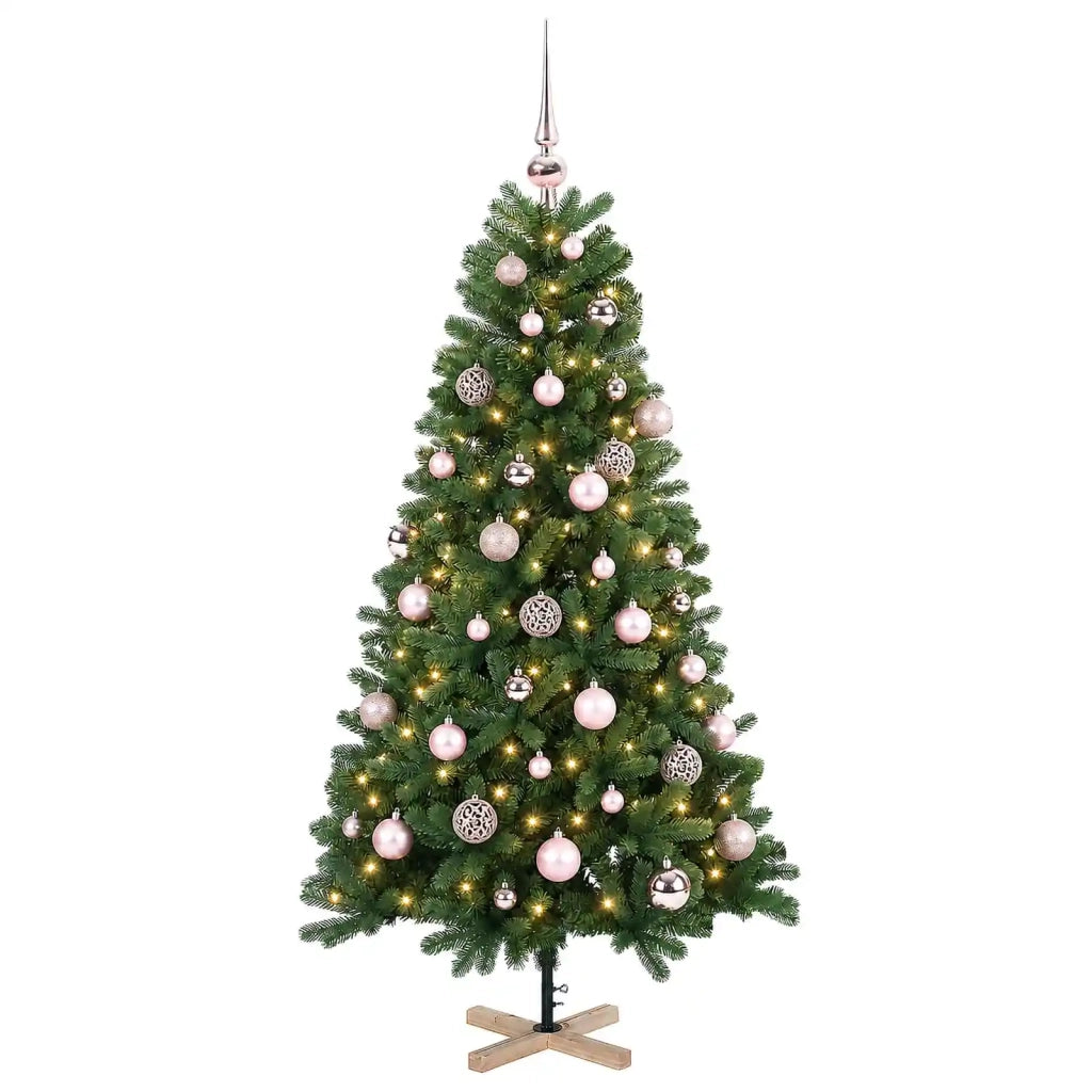 Albero di Natale artificiale con palline 120 cm 150 LED 3461415