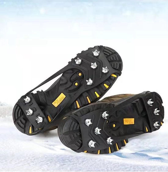 8 Tendonni di Gelazione per Scarpe - L Misura (40-46) Catene per Scarpe Universali Anti-Slittamento, Viti in Acciaio Resistenti alle Sollecitazioni per Escursioni in Neve e Su Terrapieni di Ghiaccio