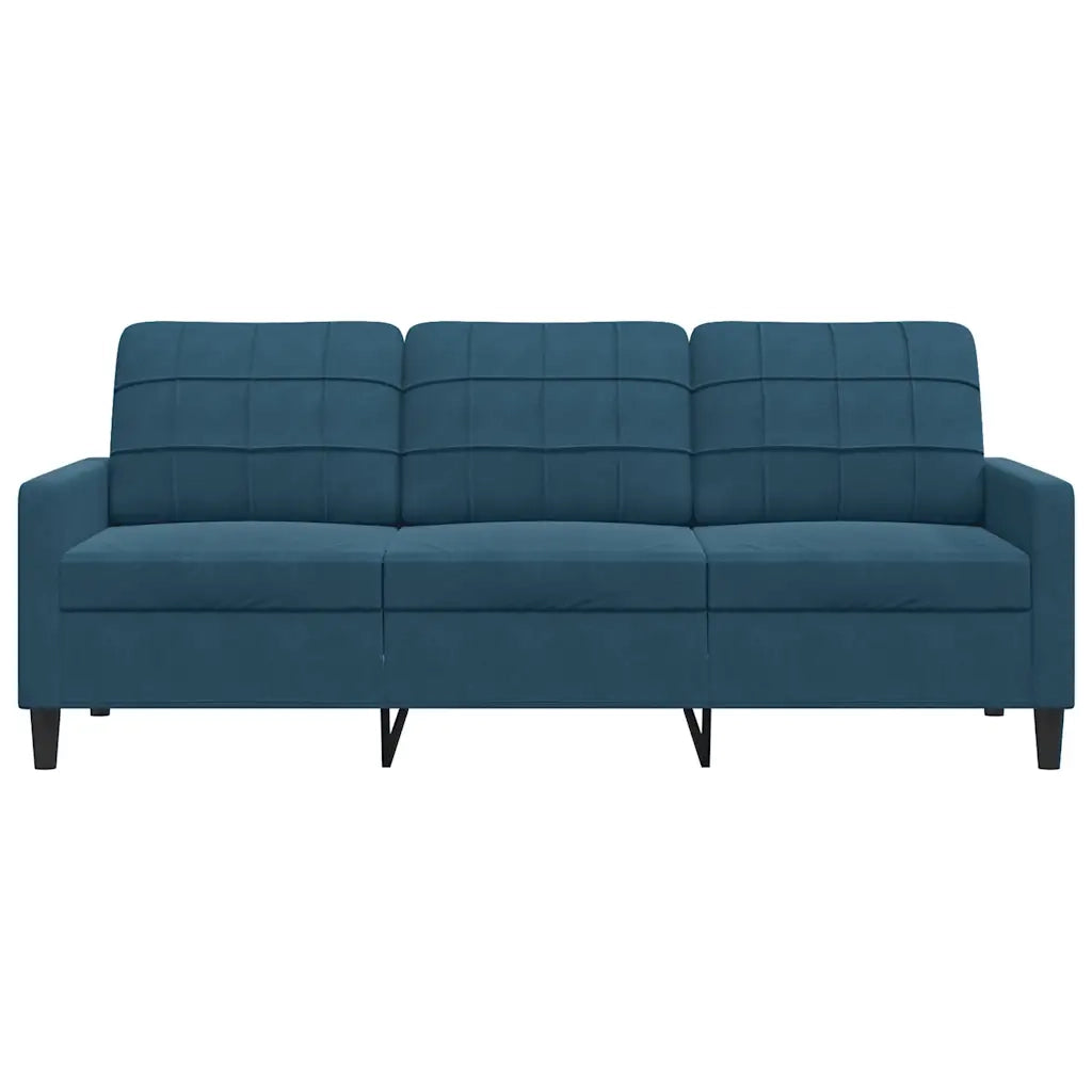 Divano a 3 Posti Blu 180 cm in Velluto 4007643