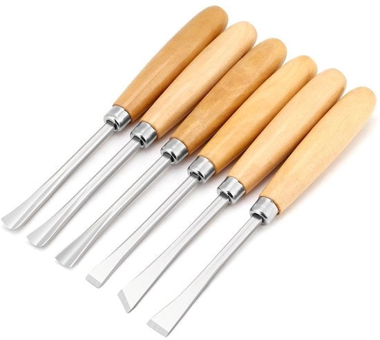 Set di coltelli in legno - Coltelli in legno professionali - Strumenti per la lavorazione del legno - Per carpentieri/scultori - Legno di alta qualità - Manico ergonomico - Attrezzi per fai da te