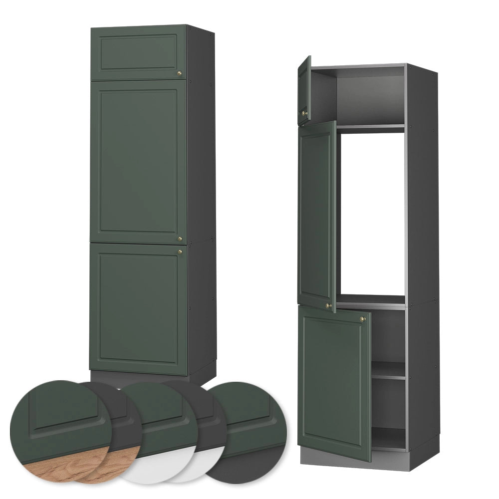 Vicco Armadio frigorifero Verde-oro Country House 60 cm