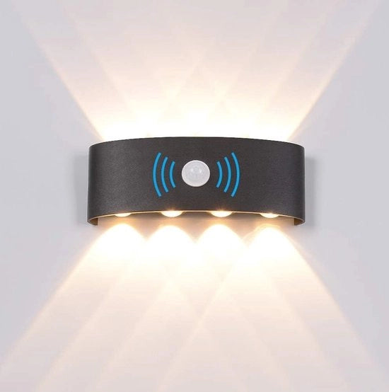 Mittente di Movimento per Esterno Lampada LED - Impermeabile IP65 Illuminazione da Parete per Giardino, Hall e Veranda