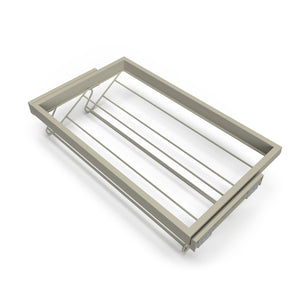 Kit Cassetto Portascarpe e Telaio per Armadio 800 mm in Alluminio e Plastica Emuca Grigio Pietra