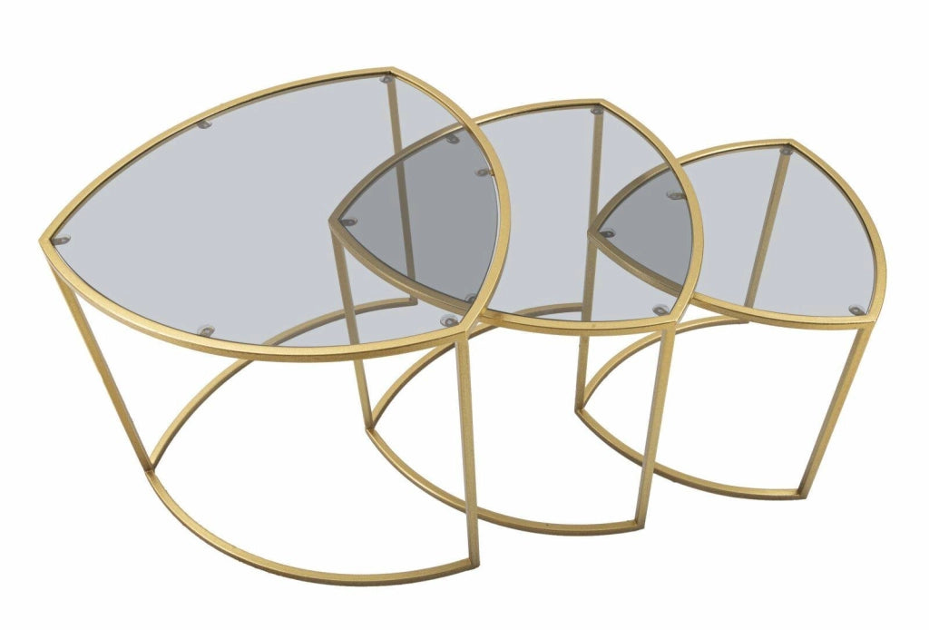 Tavolino da salotto Adrian, Tavolo basso da caffè, Portariviste per divano, Ripiano da soggiorno, 60x60 h50 cm, Oro