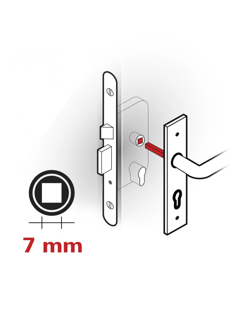 Set di maniglie MIRELLA 2, interasse 195 mm, chiusura WC, cromo satinato e lucido – THIRARD