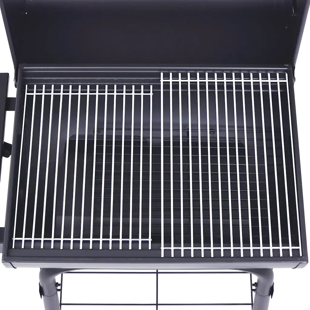 Barbecue a Carbone con Affumicatore e Ripiano Basso Nero CFW5602244