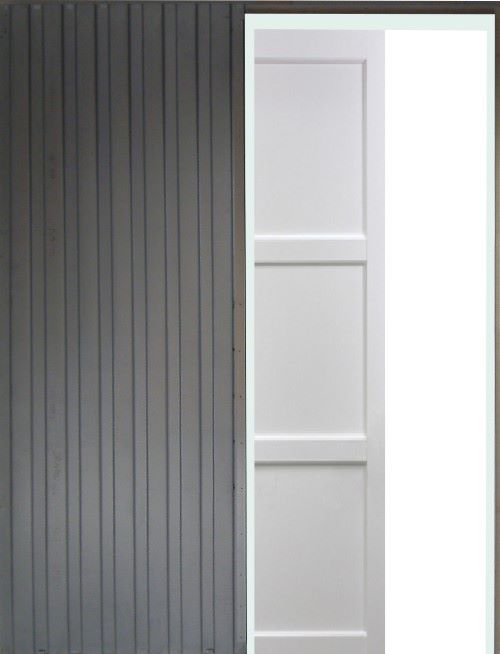 Korya' Bianco 3 pannelli scorrevoli larghezza 73 con sistema a rullo