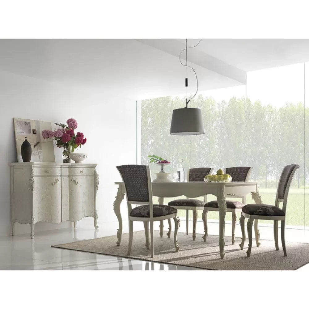 Madia credenza sagomata 2 ante legno bianco l.137 p.57 h.110 - Mobili 2G