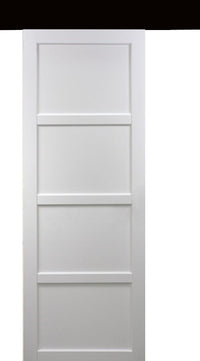 Porta scorrevole Tamera bianca larghezza 93 con binario in alluminio nero