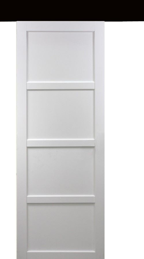 Porta scorrevole Tamera bianca larghezza 93 con binario in alluminio nero