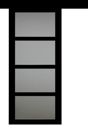 Porta scorrevole Telia nera larghezza 83 con binario in alluminio nero