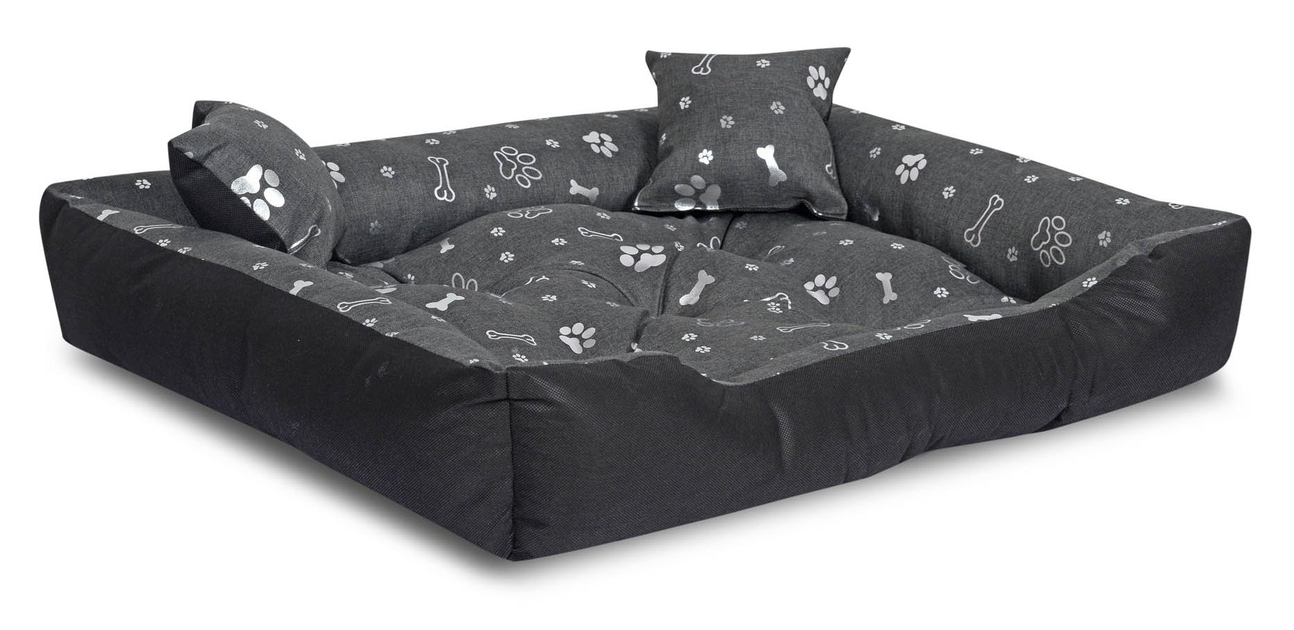 AIO FACTORY Letto per cani impermeabile 75x65 cm Silver Bones