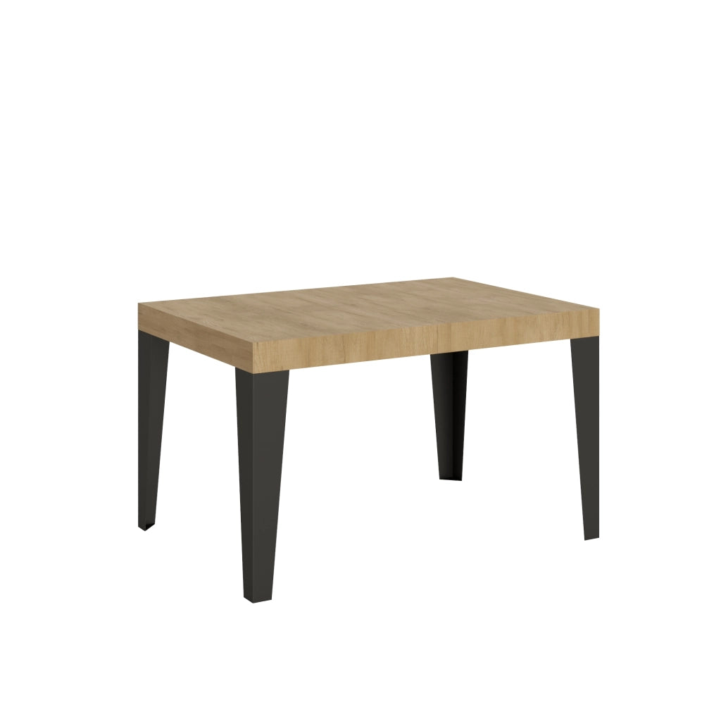 Tavolo allungabile 90x130/390 cm Flaris Quercia Natura telaio Antracite
