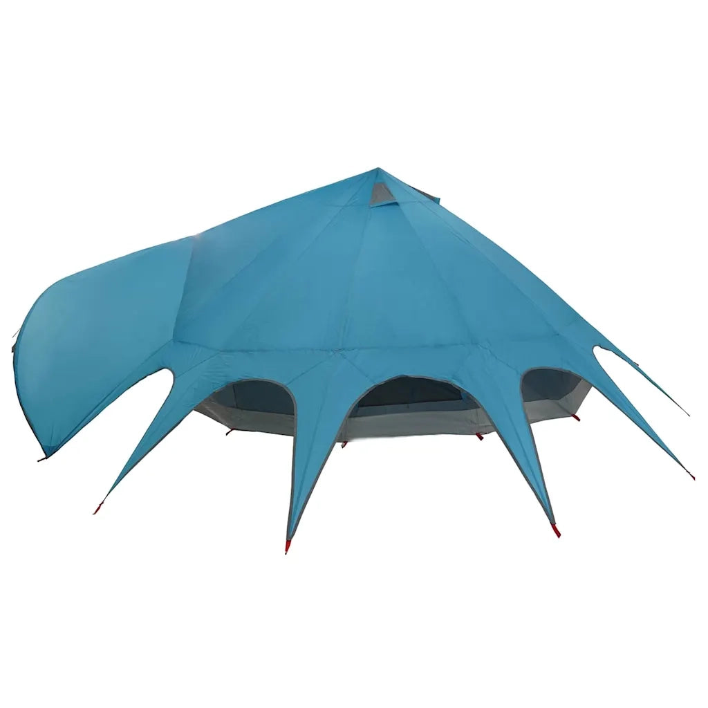 Tenda Teepee per 9 persone-Tenda da campeggio Blu e Grigio 502 x 502 x 297 cm