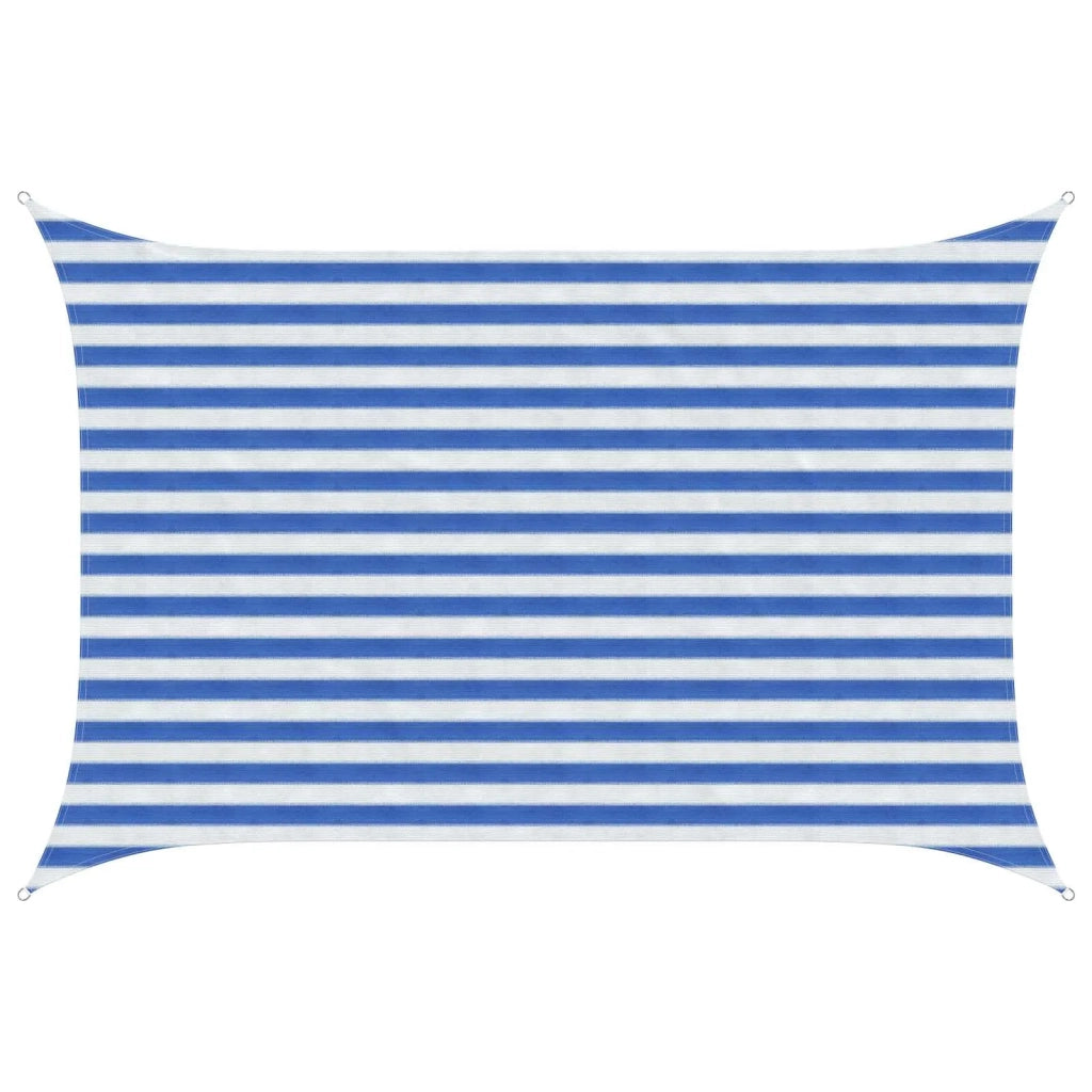 Vela Parasole | Telo Ombra | Vela da ombra Blu e Bianco 2 x 2,5 m HDPE