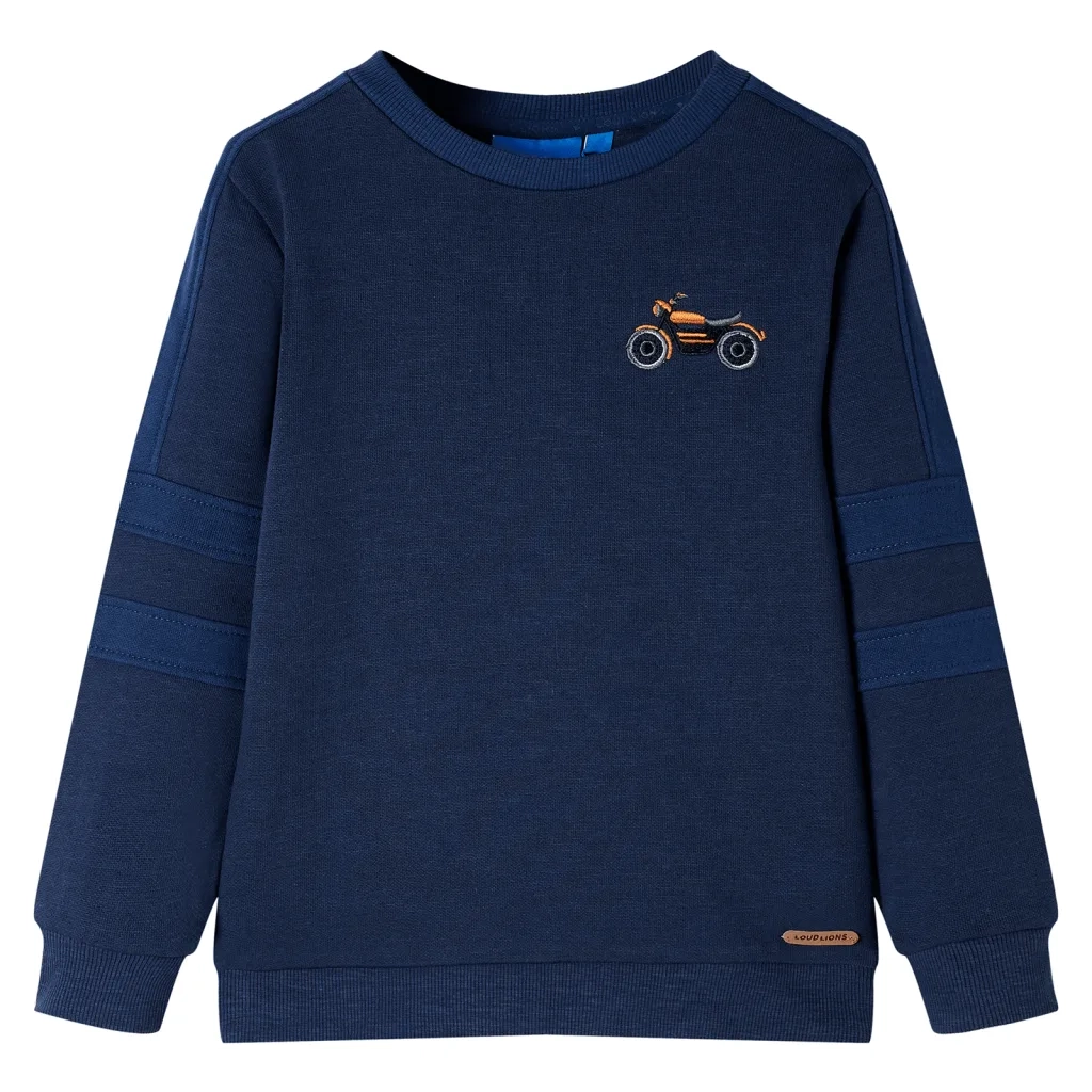 Felpa per Bambini Blu Marino MÃ©lange 104cod mxl 109326