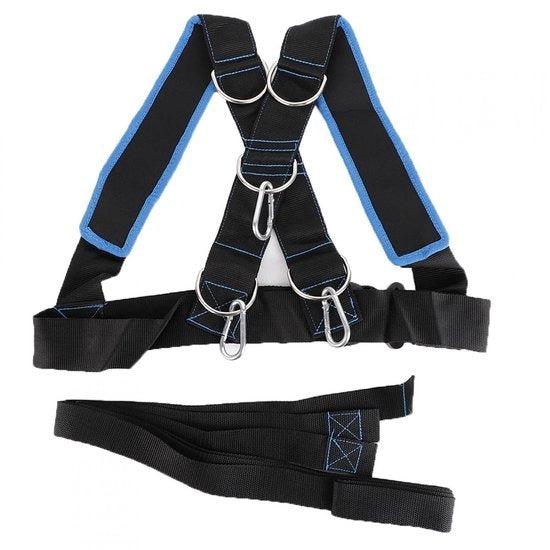 Sled Harnas Verstelbaar - Totale Lengte 340 cm - Nylon e Metallo - Resistenze - Altezza Spalla