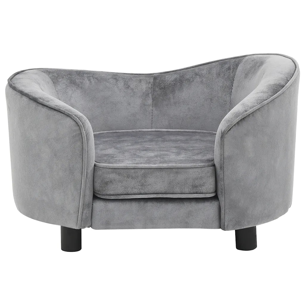 Divano per Cani-Sofa per animali domestici-Divanetto Grigio 69x49x40 cm in Peluche