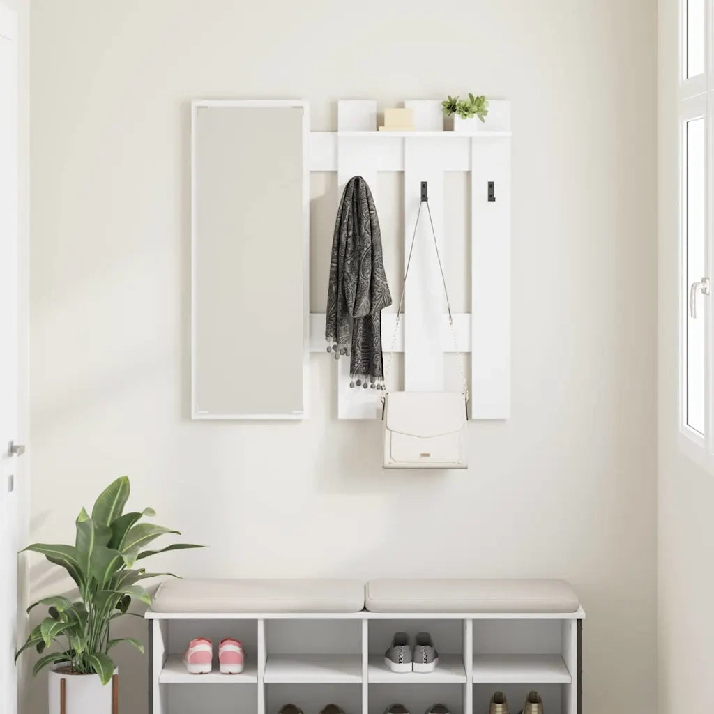 Appendiabiti a muro Bianco 100 x 10 x 100 cm Legno multistrato CFW2405182