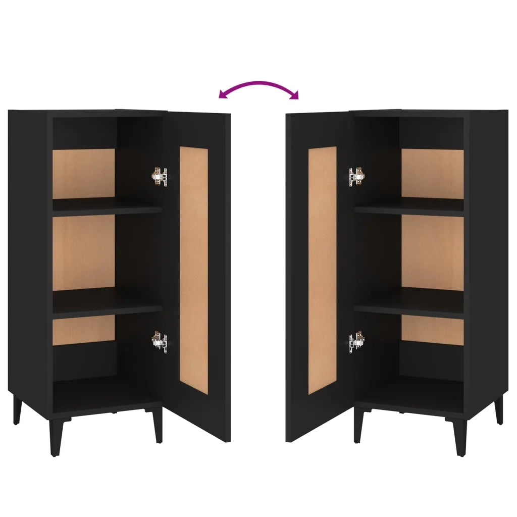 Credenza Nero 34,5x34x90 cm in Legno Multistrato cod mxl 12952
