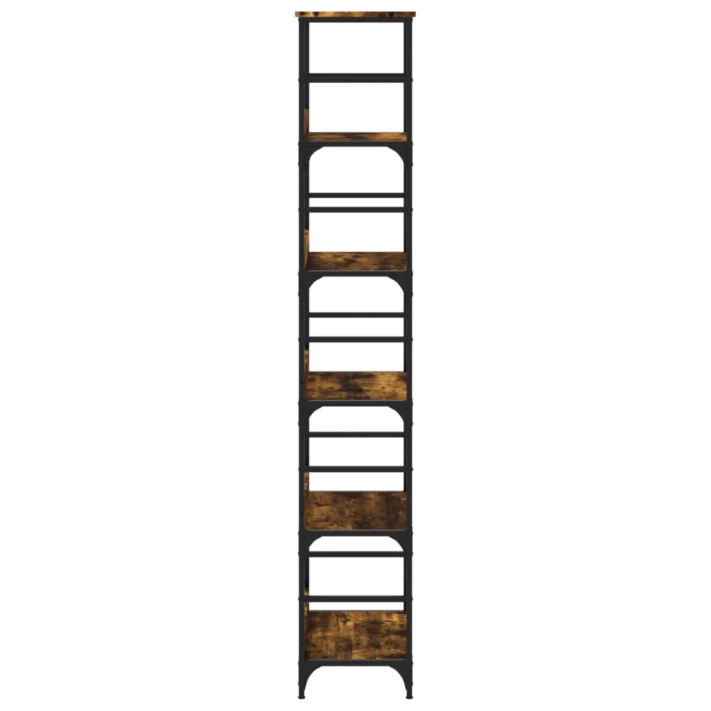 Libreria Rovere Fumo 50x33x188,5 cm in Legno Multistrato 835281