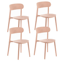 Set 4 Sedie 48x52xH77,5 cm in Polipropilene Cindy Rosa antico