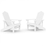 Sedie da Giardino Adirondack 2 pz | Sedie da Esterno in HDPE Bianco