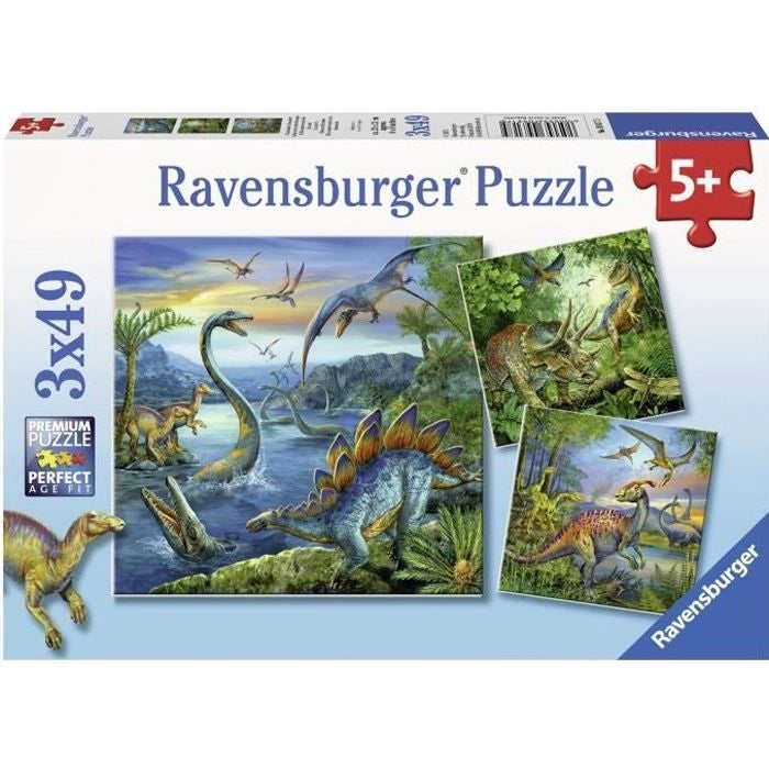 3x49 pezzi Dinosauri