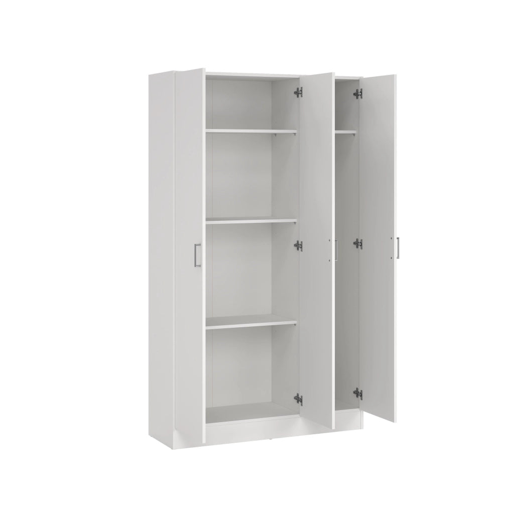 Vado, Armadio Multiuso Grande 4 Ripiani, 34.6x180h cm Bianco