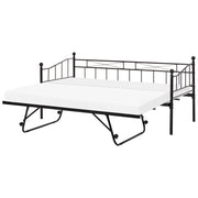 Letto estraibile singolo per bambini in metallo nero stile tradizionale, 90 x 200 cm