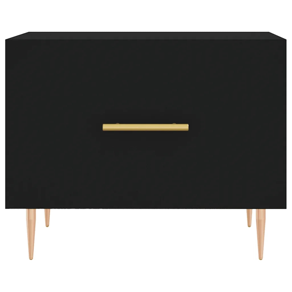 Tavolini da Salotto 2 pz Neri 50x50x40 cm in Legno Multistrato 829367